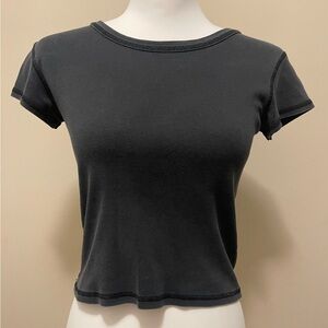 Brandy Melville Charcoal Gray Crop Top